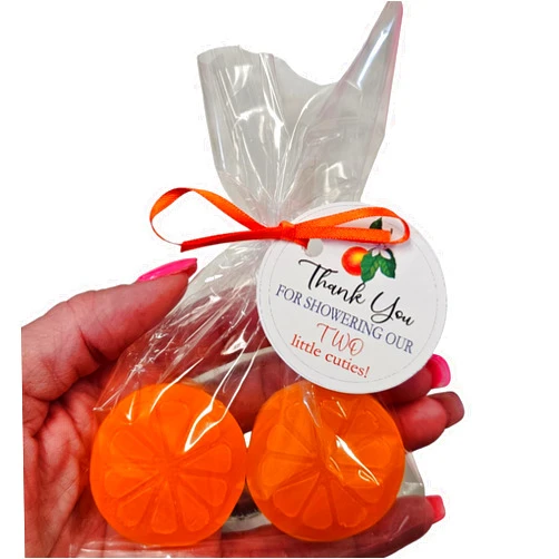 Amy's Bubbling Boutique Little Cutie Orange Baby Shower Party Favors for Birthday with Tags- Scented Soaps