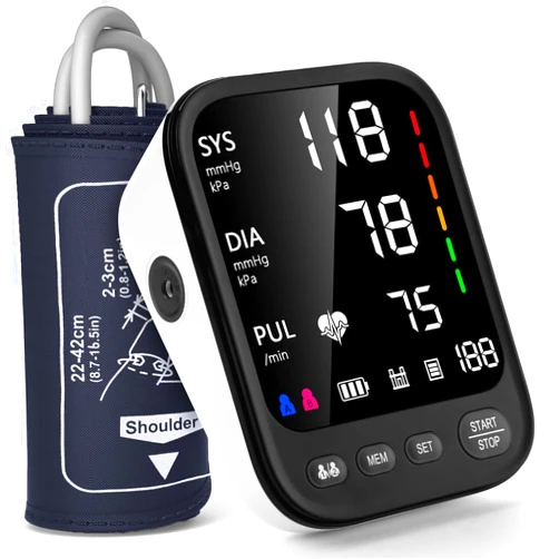 Invaxe Blood Pressure Machine, Automatic Upper Arm Blood Pressure Monitor with Large Cuff/