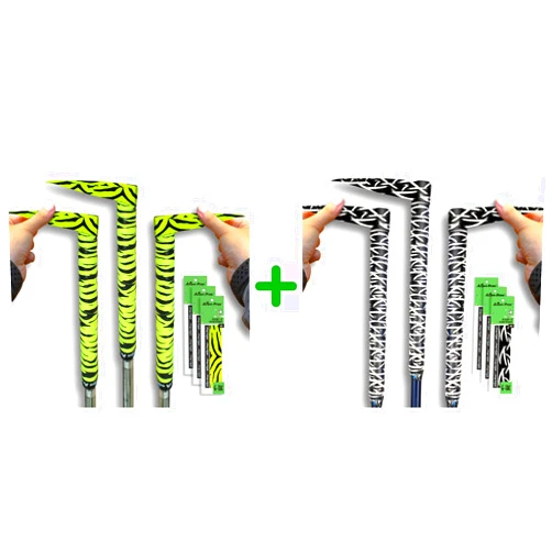 ALIEN PROS 6 Pack Neon Tiger & Hyperplane Mix Golf Grip Wrapping Tapes - ReGrip in 1 Minute