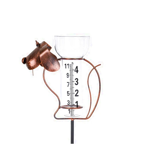 Venniy Rain Gauge Outdoor - Dog Design Garden Rain Gauge with Large Capacity Cup & Double Scale, Easy to Read，Perfect for Yard Decoration