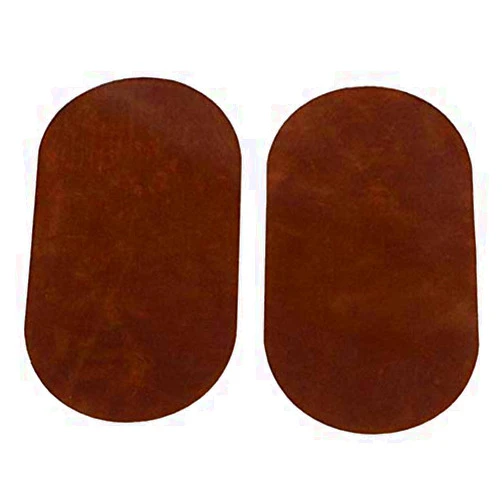 Goodxy 2Pieces DIY Applique Soft Velvet Patches Sewing Applique Iron-on Elbow Knee Repair Decor Patches,Brown
