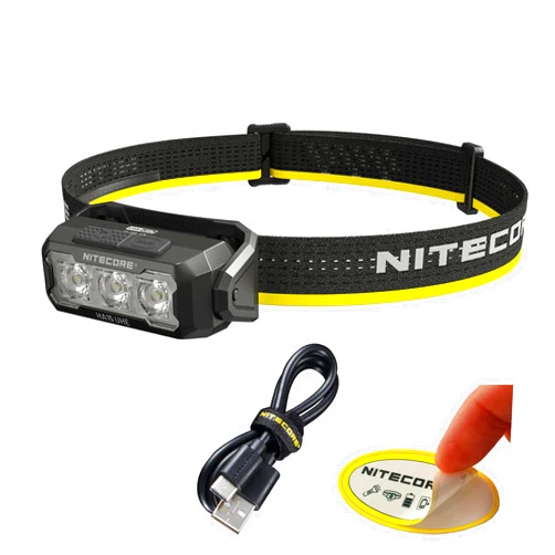 Nitecore HA15 UHE 400 Lumen Headlamp, with USB-C Rechargeable Battery, Compatible with 1xAA Battery with White and Red Beams for Night Running, Camping, Outdoor Uses (Rechargeable)