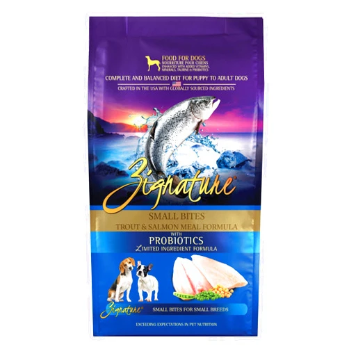 Zignature Trout & Salmon Limited Ingredient Formula Dry Dog Food Small Bites 4lb