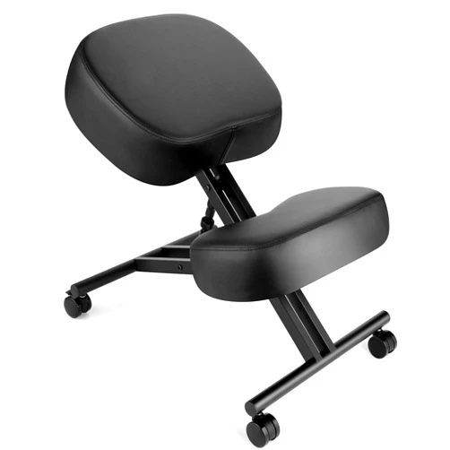 BATHWA Kneeling Chair Ergonomic for Office, Adjustable Stool for Home and Office - Improve Your Posture with an Angled Seat - Thick Moulded Foam Cushions - Brake and Smooth Gliding Casters