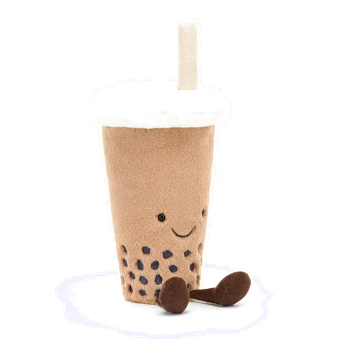 Jellycat Amuseables Bubble Tea Stuffed Toy, 8.5 inches - Drink Plush - Fun Gift Idea
