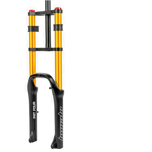 HIMALO Air Suspension Fork for 20inch Snow Bike Beach Bike Fat Tire 4.0 Width Dual Crown Rebound Adjustment 135MM Width 20 * 4.0 Fat Bike Accessory QR 135 * 9MM Front Fork
