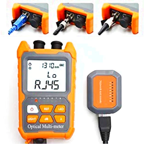 D YEDEMC Mini Optical Fiber Power Meter FC/SC/ST Universal Interface Fiber Tester Built-in 2Mw Visual Fault Locator Li-ion Battery USB Charge (OPM&VFL-2Mw-Li)