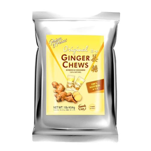 SPICEBRO Prince of Peace Ginger Chews Original, 1 lb. Candied Ginger, Natural Ginger Chews Candy, Candy Pack