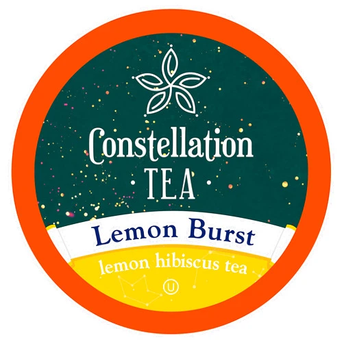 Constellation Tea Lemon Hibiscus Tea Pods Compatible with K Cup Brewers Including 2.0, (Lemon Burst) 40 Count