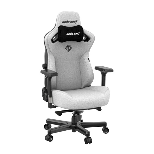 Anda Seat Kaiser 3 XL Gaming Chair for Adults - Ergonomic Grey Fabric Gaming Chairs with Lumbar Support, Comfortable Neck Support Office Chairs