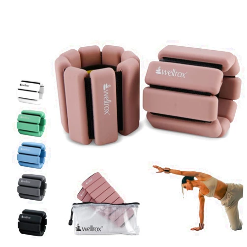 Wellrox Weighted Bangles – Adjustable Ankle and Wrist Weights for Women & Men – Set of 2 Ankle Weights for Versatile Use on Legs, Arms, and Wrists (1lb Each)