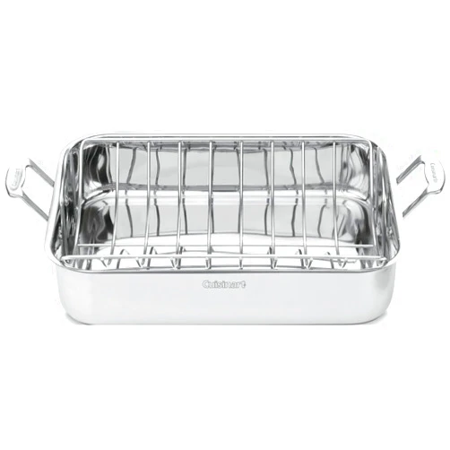 Cuisinart 16-Inch Roaster, Chef's Classic Rectangular Roaster with Rack, Stainless Steel, 7117-16URP1