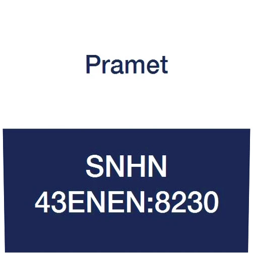 Pramet SNHN 43ENEN:8230 Multi-Material (P30,M30,K30) Carbide Milling Insert, Negative Geometry PVD, 90 Degree Square, Gold (Pack of 10)
