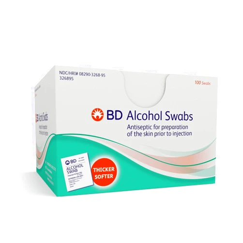 BD Medical 326895 Alcohol Wipes, 70% Isopropyl Alcohol, Pack of 1200