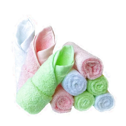 CEMILA 9 Pcs Baby Washcloths, 10''x10'' Absorbent Baby Wash Cloth for Newborn - Natural Soft Face Towels, Newborn Baby & Toddlers Burp Cloths, Wipes, Infants Essentials, Baby Registry as Shower