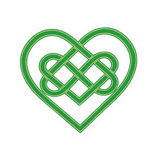 Custom Sticker Makers Green Celtic Knot Die Cut Irish Infinity Heart Car Bumper or Window Sticker Laptop Water Bottle Decal 3.5-by-3.25 Inches