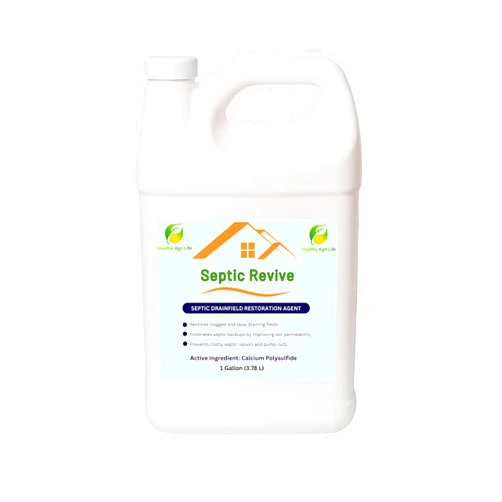 Healthy Agri Life Septic Revive Drain Field Treatment, Calcium Polysulfide Formula, Cleans Clogs and Deposits, For Septic Tanks and Leach Fields
