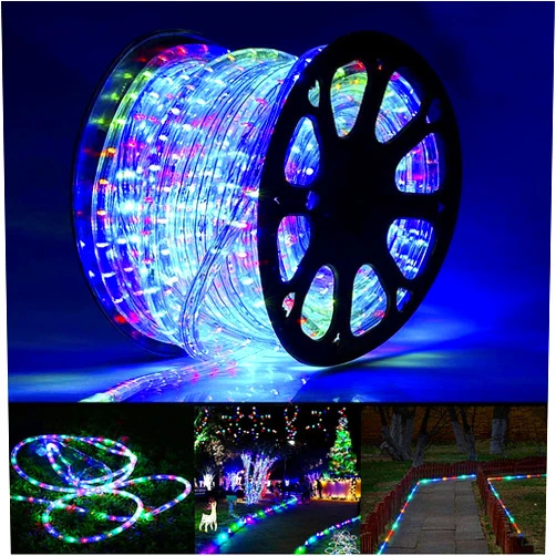 Jnaurb 100ft LED Rope Lights Outdoor, 720 LED Connectable and Flexible Tube Lights with 8 Modes, Waterproof LED Rope Lighting for Garden, Patio, Pool, Bedroom, Party, Indoor Outdoor Decoration (Multicolor)
