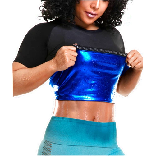 LMCOB Women's Sauna Sweat Shirt Athletic Tee Compression T-Shirt Heat Trapping Sauna Vest for Women
