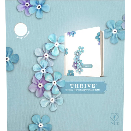 By Tyndale (Creator), Sheri Rose Shepherd (Editor) NLT THRIVE Creative Journaling Devotional Bible (Hardcover, Sky Blue)