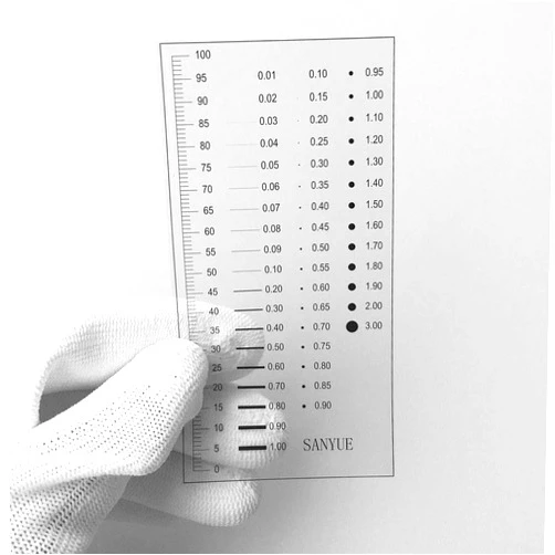 Sanyue Flaw Detection Gauge SEC Size Estimation Chart (Transparency) for Defects and Measuring (Transparent, 2)