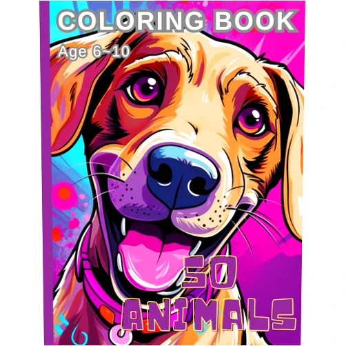 Yunhee kim 50 animals coloring book: lovely 50 Animal Coloring book kids 6~10