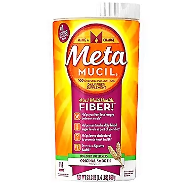 Metamucil Smooth Texture Sugar-Free Unflavored 114 Each