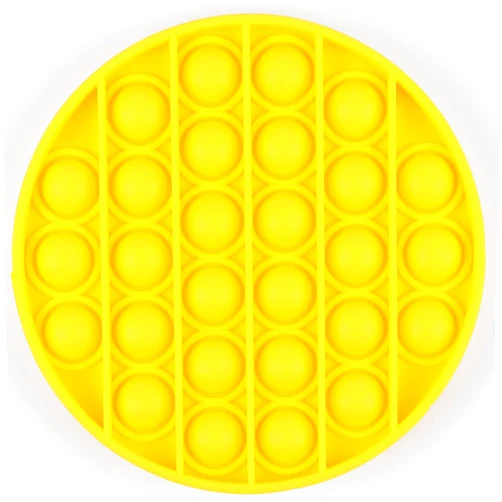 TOTTI All-New Totti Pop Fidget Toy Satisfying Big Push it Bubble Fidget Sensory Toy Stress and Anxiety Relief Novelty Gift for Both Children and Adults | Round, Yellow