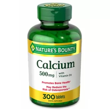 Nature's Bounty Calcium & Vitamin D by Nature's Bounty, Immnue Support & Bone Health, 500mg Calcium & 400IU D3, 300 Tablets