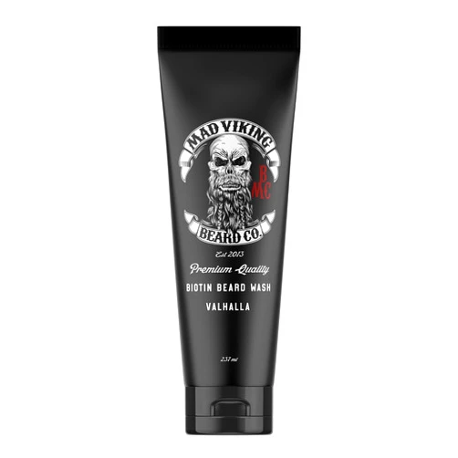 Mad Viking Beard Company Mad Viking Beard Co. 8 Ounce Premium Valhalla Beard Wash with Provitamin B5, Deep Cleansing and Conditioning, All Natural, Improves Elasticity and Softness, Hydrates The Skin, Made in the USA