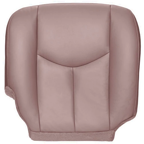 The Seat Shop Passenger Bottom Replacement Seat Cover - Medium Neutral (Tan) Leather (Compatible with 2003-2006 Chevrolet Silverado and GMC Sierra)