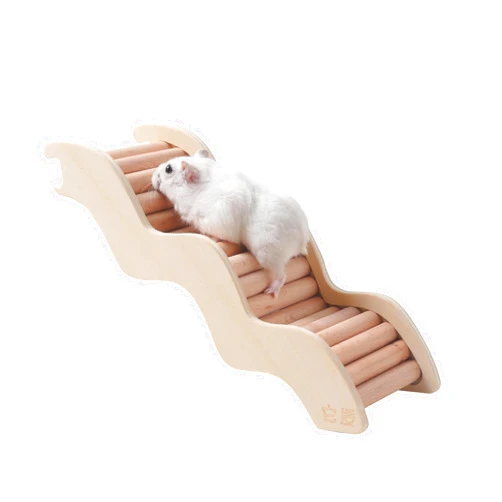 Tafit Hamster Ladder Bridge - Wooden Hamster Climbing Toy for Cage Decor and Accessories, Ideal for Hamsters, Gerbils, Mice, and Small Animals（Large-9.45