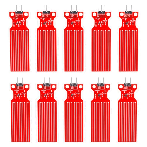 DORHEA 10Pcs Rain Water Level Sensor Module DC 3V-5V 20mA Level Liquid Surface Depth Height Detection Sensor Module for Raspberry Pi