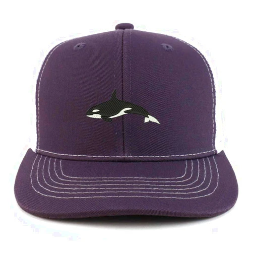 Trendy Apparel Shop Orca Killer Whale Two Tone Mesh Back Trucker Baseball Cap