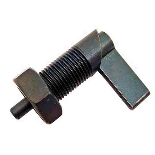 J.W. Winco, Inc Cam Action Indexing Plunger w/Lock Nut - Black Oxide Steel 3/4-16 Thread .47