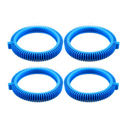 Funmit 896584000-143 Blue Front Tire Kit with Super Hump Replacement for Haywood Poolvergnuegen Select Pool Cleaners and Perfectly Compatible with Hayward Phoenix Cleaners (Pack of 4)