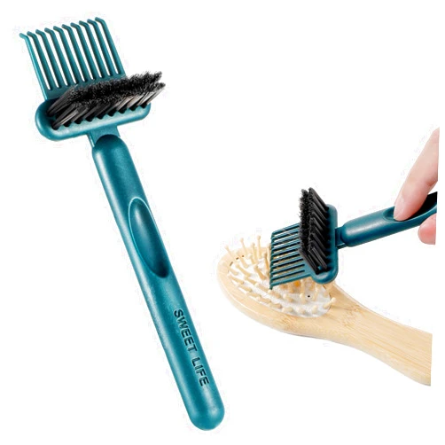 Tucnoeu Brush Cleaning Tool 2-In-1 Comb Cleaner Effective Hairbrush Cleaner Small and Portable Suitable for Travel,Good Comb Brush for Women