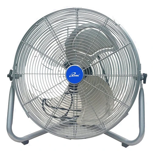 iLIVING 20 Inch 7500 CFM Turbo High Velocity Floor Fan, 3-Speed Heavy Duty Metal Fan for Office, Commercial, Workstation, Greenhouse, Garage, Warehouse, Shop Attic Use, Silver, UL Listed