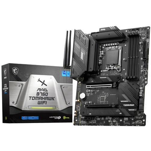 MSI MAG B760 Tomahawk WiFi Gaming Motherboard (Supports 12th/13th/14th Gen Intel Processors, LGA 1700, DDR5, PCIe 5.0, M.2, 2.5Gbps LAN, USB 3.2 Gen2, HDMI/DP, Wi-Fi 6E, Bluetooth 5.3, ATX)