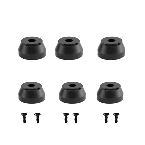 QJPT 6 Pack Walking Stick/Cane Tips Compatible with HurryCane Freedom Edition,Walking Cane Bottom Rubber feet Replacement Part with Screws