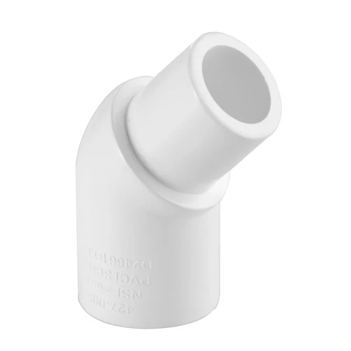 Lesso America 427 Series PVC Pipe Fitting - 45°Street Elbow - Schedule 40 (White) - 1/2