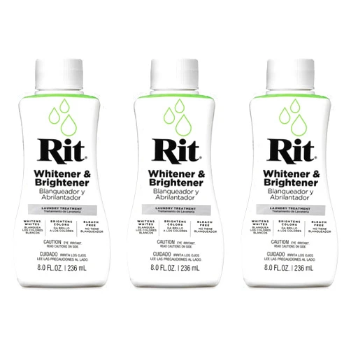 Rit Dye Liquid 8 Ounces Whitener and Brightener 8-50 (3-Pack) Whitener-&-brightener