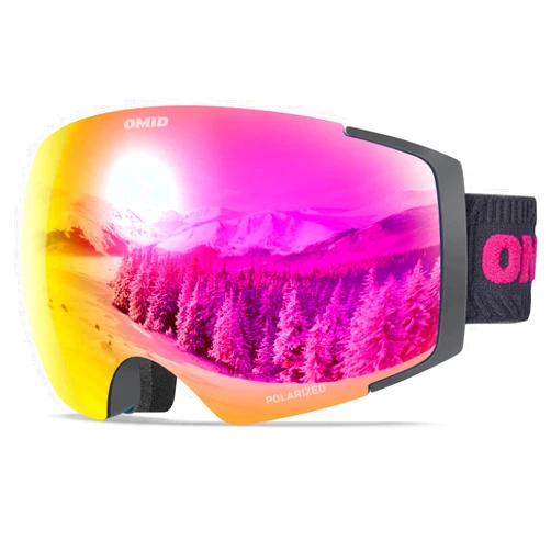 OMID Ski Goggles, V1 Polarized Magnetic Lens Anti-fog Snow Goggles for Men Women