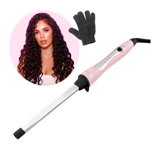 CHOPSTICK STYLER Cheeky, Professional Curling Wand, 5 Variable Temperatures, 0.6” x 0.4” Chunkier Rectangular Titanium Barrel for Long Lasting, Natural, Voluminous Chopstick Mermaid Curls