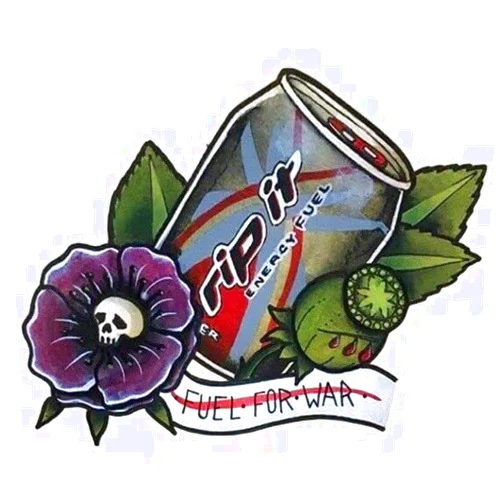Offbeat Stickers Rip It Fuel War Sticker Energy Drink Military USA Merica Patriot Vinyl (4 Inch)