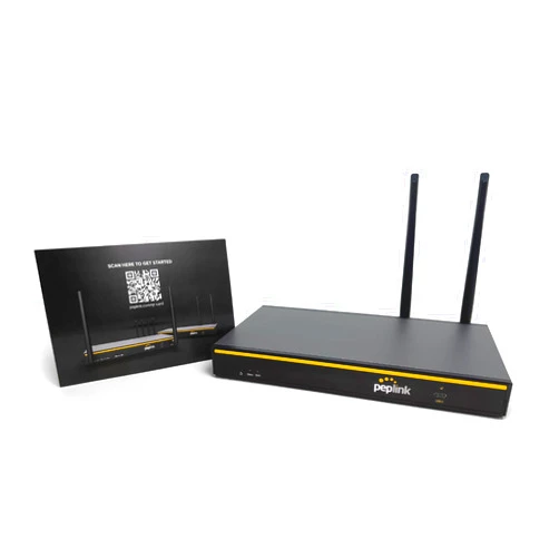 Peplink B-One Gigabit Dual WAN WiFi Router for Wireless Internet | 1GBps Throughput | 2X WAN Port, 4X LAN Port, Dual-Band 2X2 MIMO Wi-Fi | WAN Smoothing for Small Office & Home Connectivity