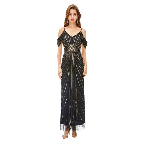 BABEYOND Formal Dresses for Women - Black Prom Dress Cocktail Dress with Sleeves Evening Party Gowns for Wedding Guest