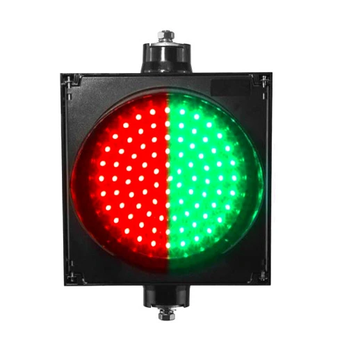 BBMi 8inch Red and Green 2 in 1 Traffic Light, Stop and Go LED Light, Black PC Housing Clear Lens Traffic Lamp, Outdoor Waterproof IP65 Industrial LED Traffic Stop Light (85-265V AC).