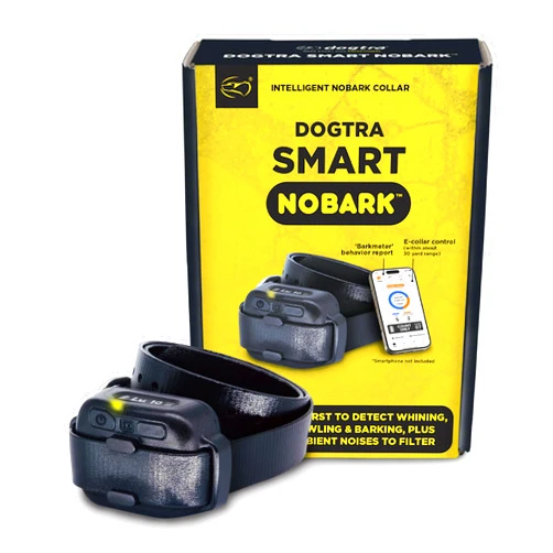 Dogtra Smart NOBARK, detects Whining and Barking, App Control e-Collar, Usage Notification, Behavior Report, Waterproof(IPX9K), 30 Yard Range, Compact Size for 10lbs Dogs, Triple Detection Accuracy.