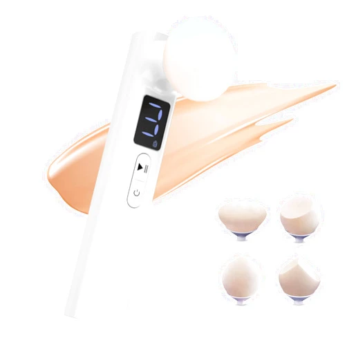 Tillsok Electric Powder Puff, Makeup Sponge Face Powder Puff for Powder Foundation, Concealer, Contour, Makeup Brushes Set with Replaceable Puffs and Intelligent Switches Controller, Gifts for Her(White)